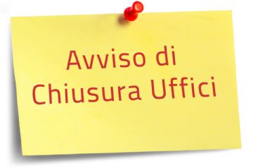 Avviso chiusura Ufficio Tecnico il 19/06 e Demografici dal 22 al 24 Giugno2026